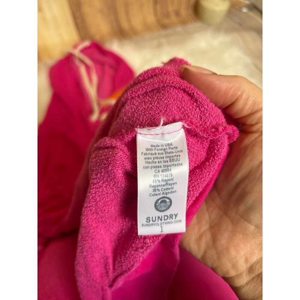 Sundry Hot Pink Hoodie Size 1 or Small New with tags - Picture 7 of 8